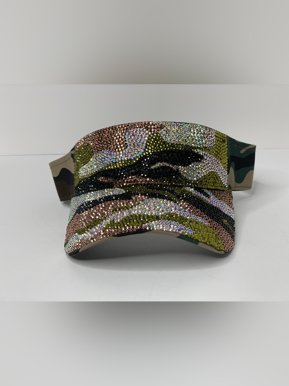 Custom Camouflage Visor - Olive & Black
